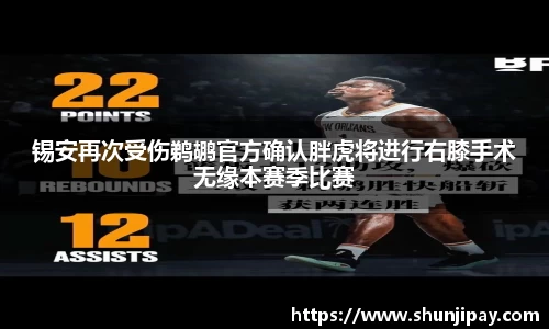 锡安再次受伤鹈鹕官方确认胖虎将进行右膝手术无缘本赛季比赛